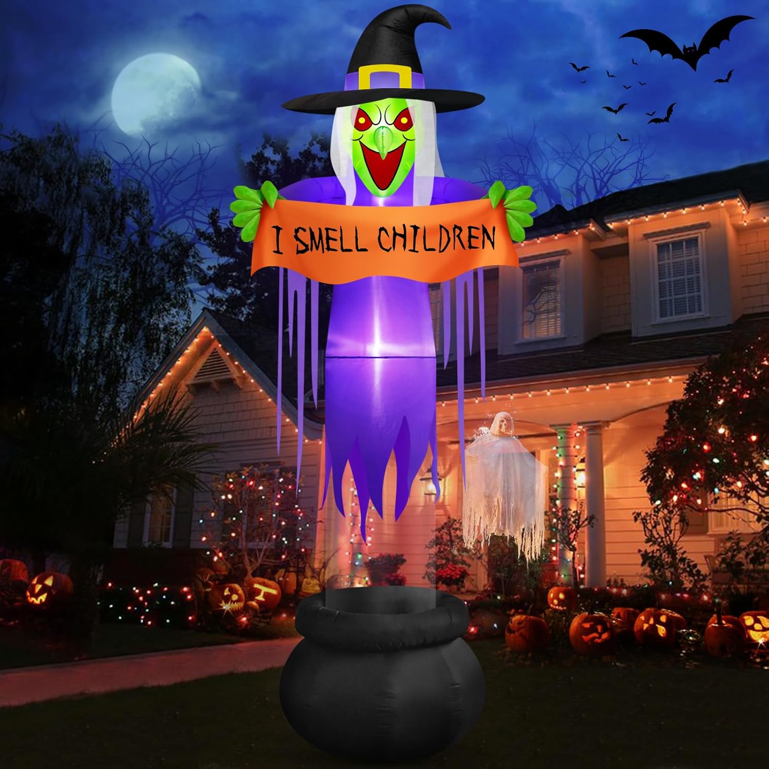 Danxilu 12 ft Giant Halloween Witch Inflatable