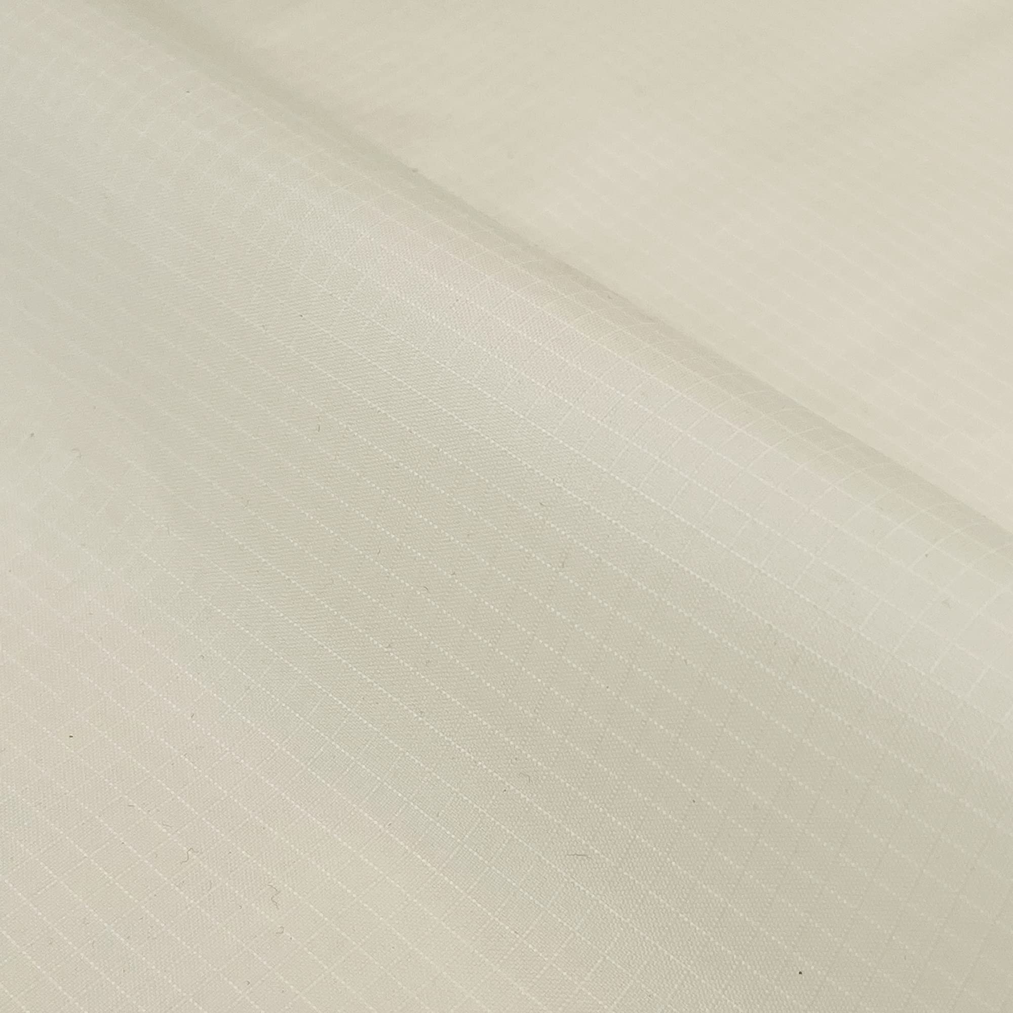 TheFabricTrade Cream Ripstop Fabric Waterproof 3.2oz Outdoor Cover Kite Lightweight Polyester Material - 3000cm x 150cm (30 Metre Roll)