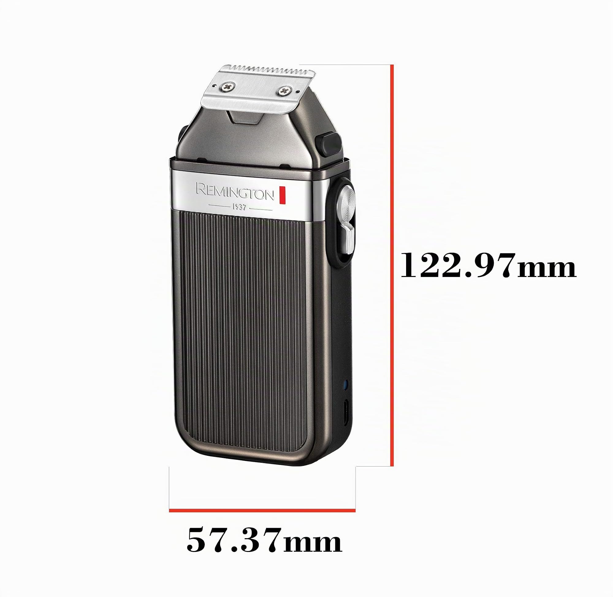 Remington, Regolabarba uomo Vintage, Design, 8 pettini fissi da barbiere (1.5 - 15 mm), ricaricabile, 60 min. autonomia, Astuccio incluso, LED batteria, Heritage MB9100