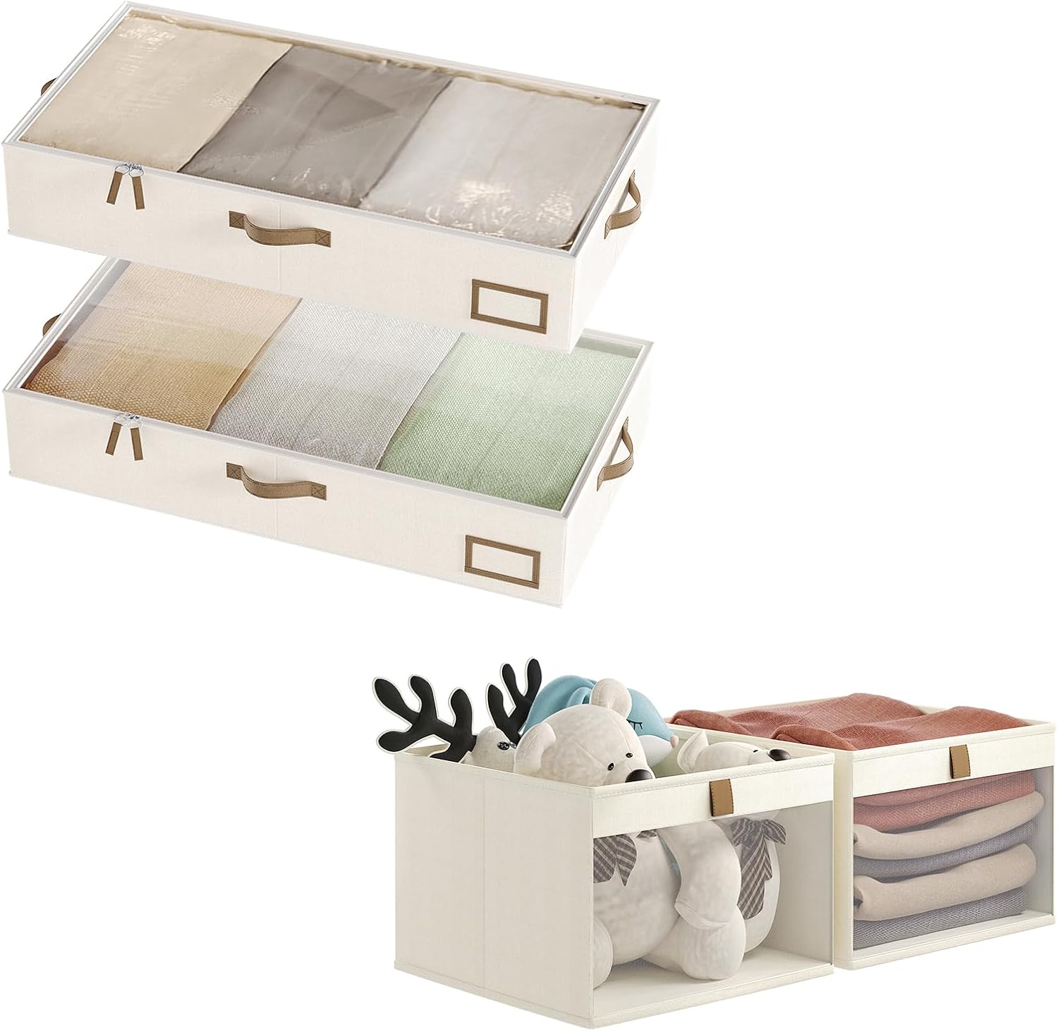 Underbed Storage Box with Closet Storage Bins