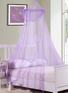 Fantasy Kids Raisinette Collapsible Hoop Sheer Bed Canopy, One Size, Purple
