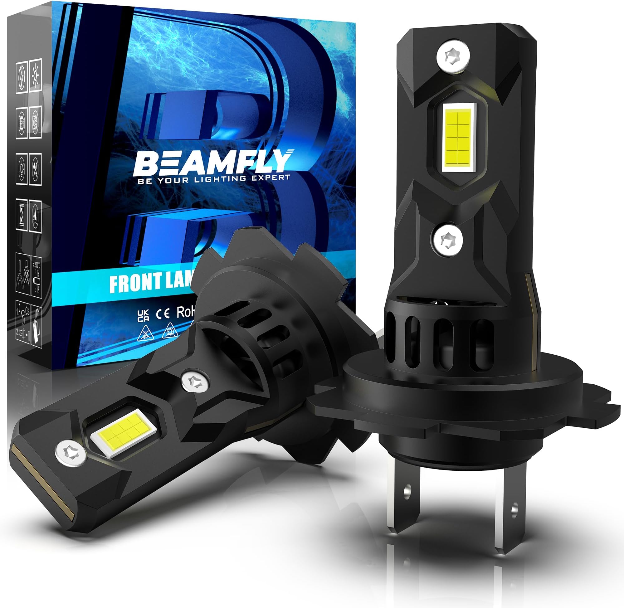 Luci LED H7 BEAMFLY 18000LM Per Auto - Abbagliante/Anabbagliante 6000K Bianco Freddo - Foto 13