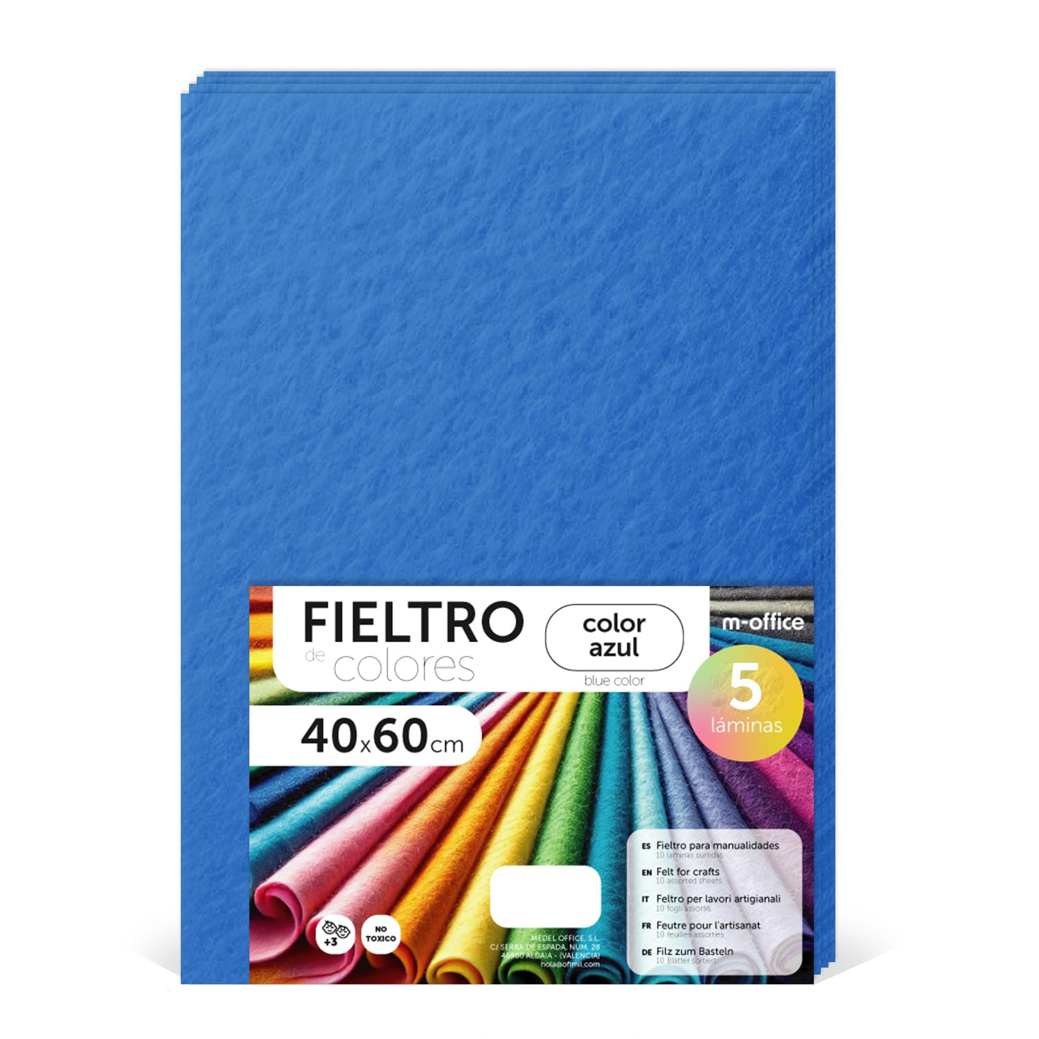 Fieltro para Manualidades, Fieltro de Colores, Suave y Flexible, Material para Costura, Telas Patchwork, Ideal para proyectos DIY, artesanía o decoración, 20x30cm - m-office (rojo, 10 uds) — view 82