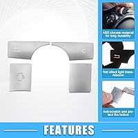 Vista 3 de Consola central multimedia Radio ES botón cubierta etiqueta CD Control botón cubierta para Mercedes-Benz Clase E ABS tono plateado