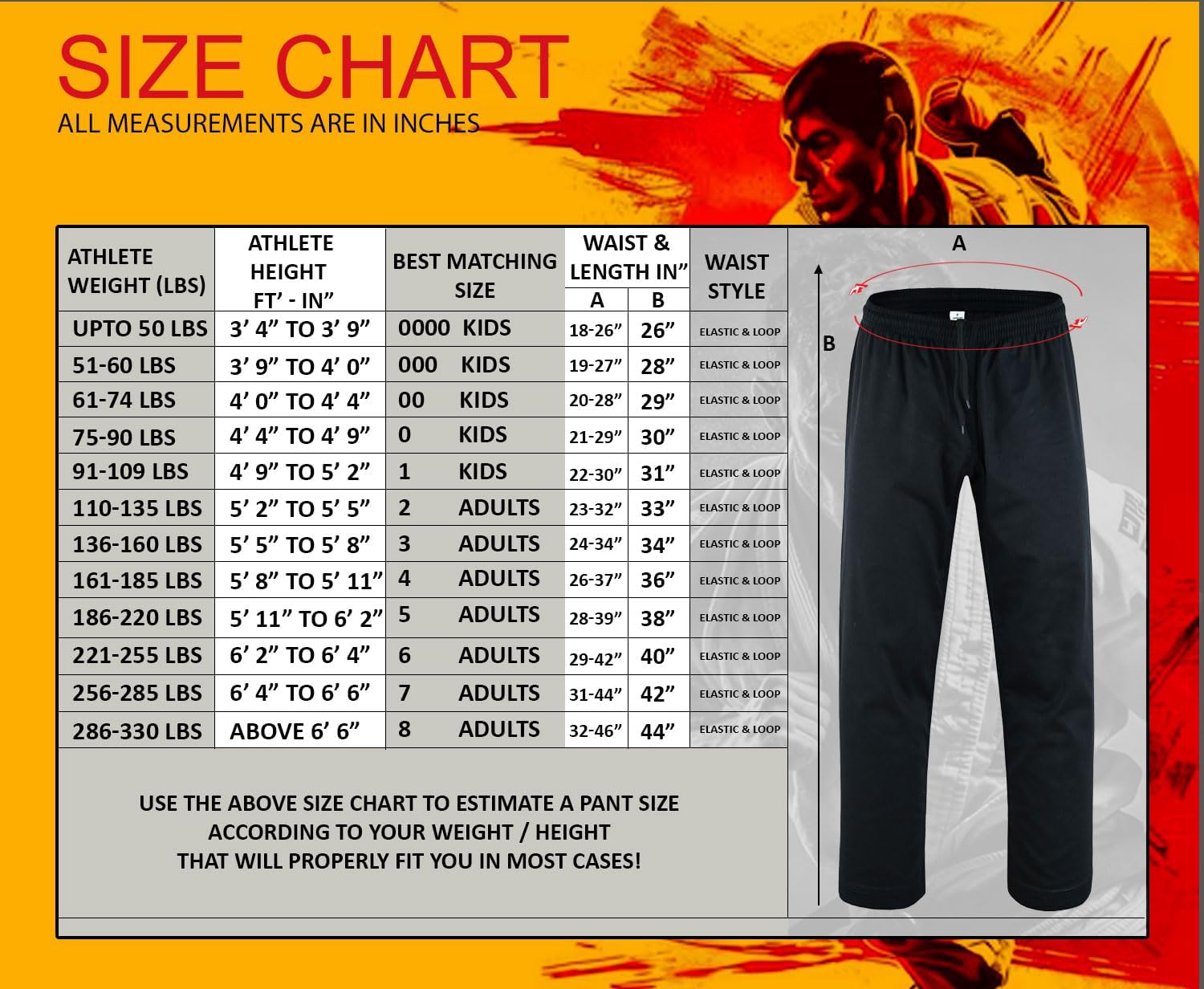 TRUESAGA - Solid Color Regular Karate Pants 8 Oz Cotton-Poly Light Weight Unisex