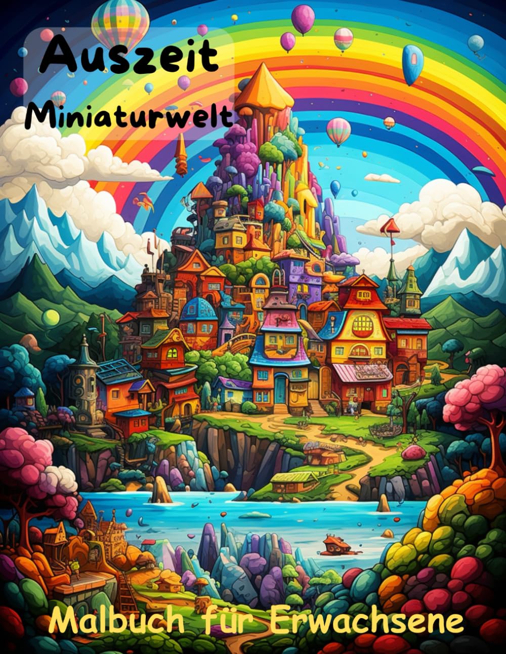 AUSZEIT Miniaturwelt -Malbuch für Erwachsene -Entspannung und Stressabbau: -Ausmalbilder -nimm dir Zeit -für dich -50 atemberaubende Motive -Anti-Stress