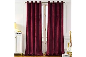 ChrisDowa Burgundy Velvet Curtains: Drape Your Windows in Luxurious Elegance