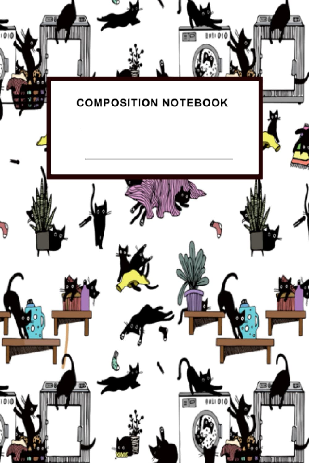 Composition Notebook Cat Journal for Girls Primary School: Blank Lined Journal Notebook for Cat Lovers Girls Back to school Gift for Girls Boys
