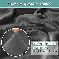 Vista 2 de Turquoize Funda de terciopelo para sofá, fundas elásticas para sofá, paquete de 2 fundas para sofá con cojines en forma de T, fundas de cojín
