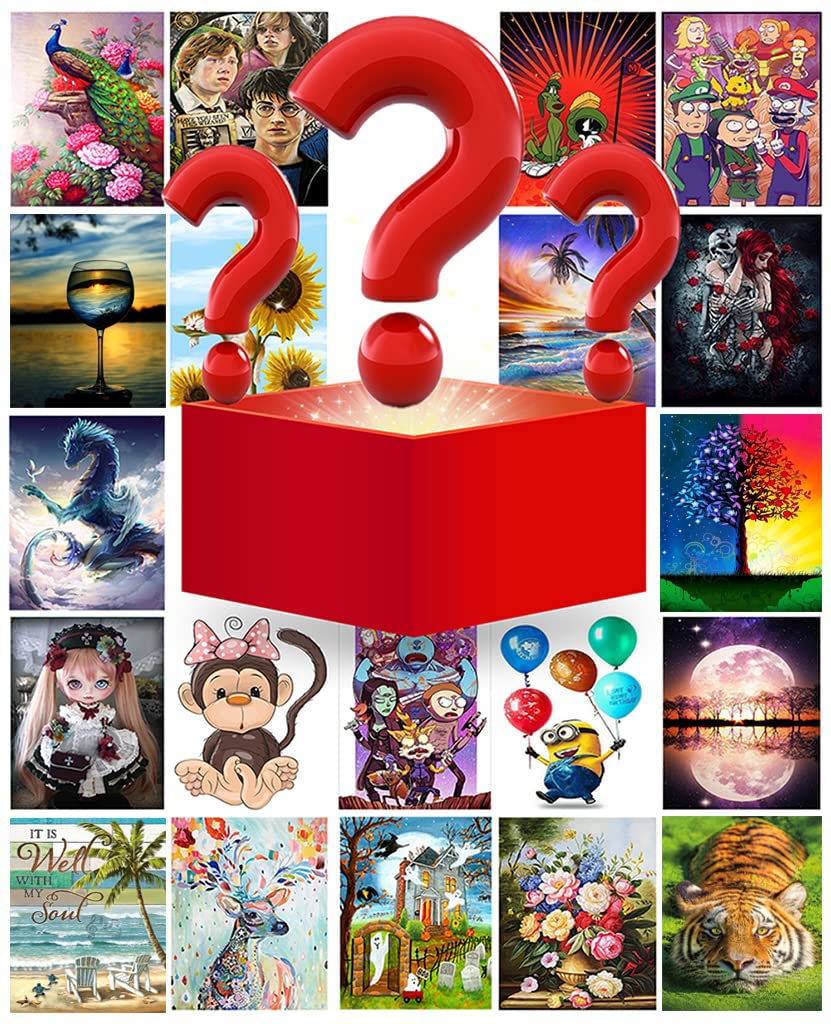 5D DIY Random Diamond Painting, Diamond Painting Kits for Adults Kids, Mosaic Diamond Art Home Wall Decor Paintings and Gifts