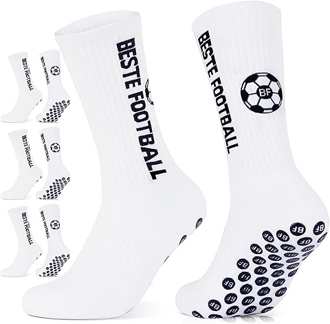 3 Pares Calcetines Futbol Antideslizantes 35-38 39-42 43-46, Non-Slip Football Socks para Hombre Mujer & Niños, Transpirable & Absorbe Sudor Grip Socks Football para Baloncesto Tenis
