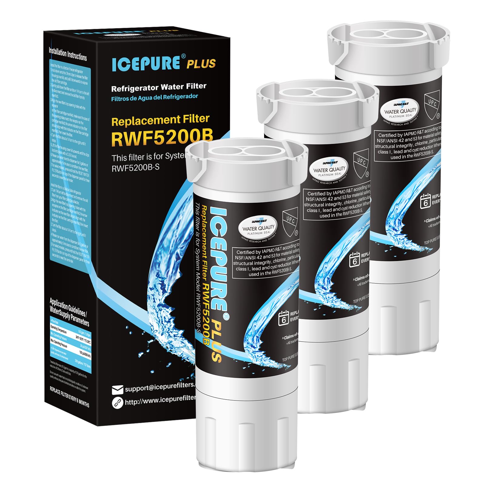 Amazon.com: ICEPURE PLUS RWF5200B NSF/ANSI 53 Certified