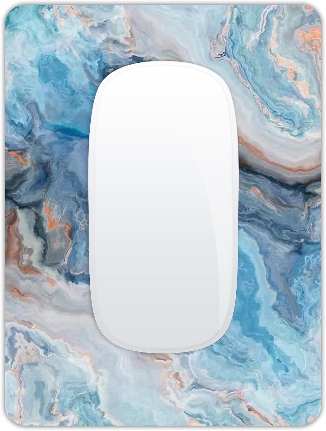 Small Mouse Pad, Mini Mouse Pad 6 X 8 Inch with Non-Slip Rubber Base for Keyboard Tray Laptops Wireless Mouse Home Office Travel, Washable & Portable (Abstract Colorful Marble 01)