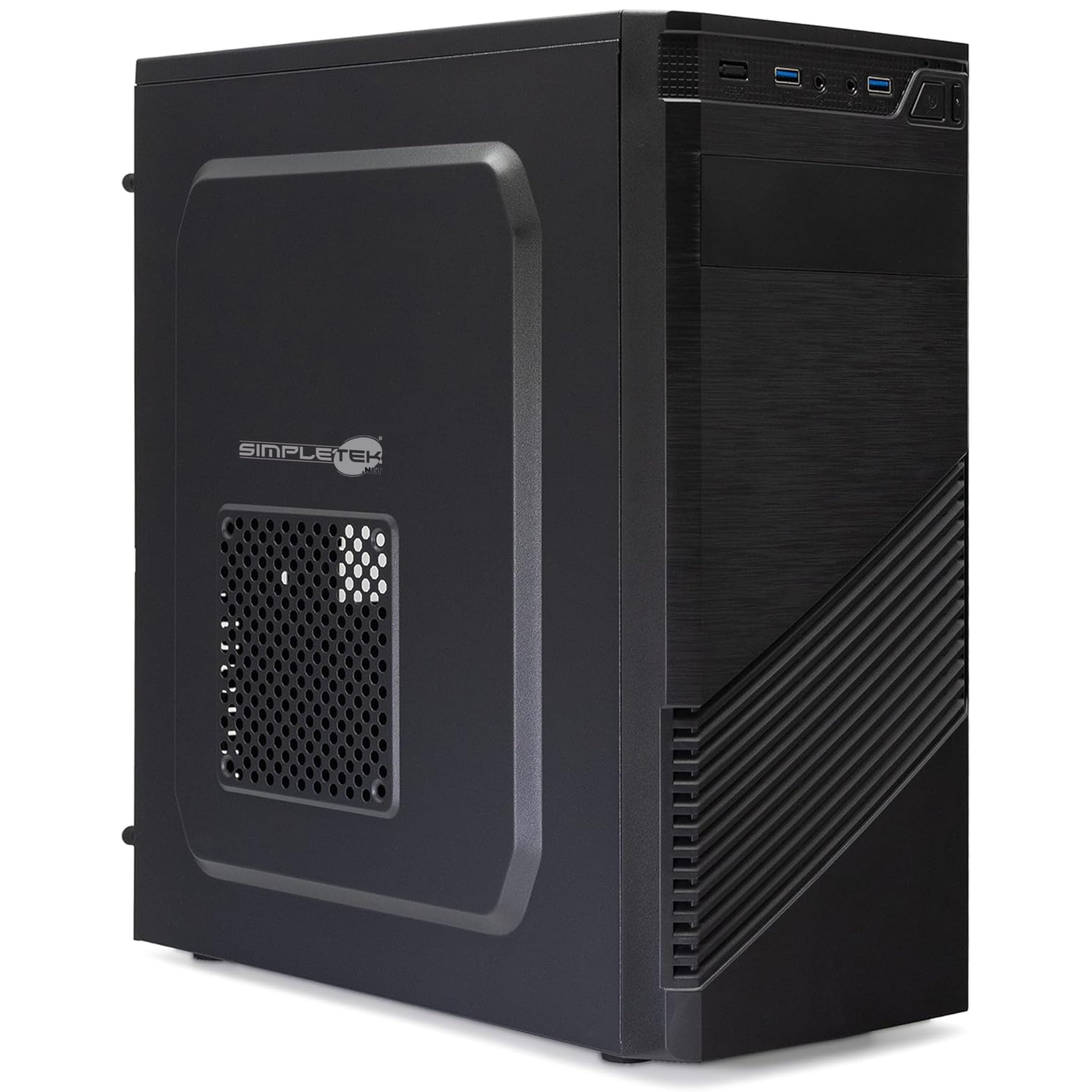 SIMPLETEK - Computer Desktop Fisso Assemblato di 14th Gen | Core i3 14100T RAM 8GB SSD 120GB | Case Nero, Inclusa licenza Windows 11 Professional