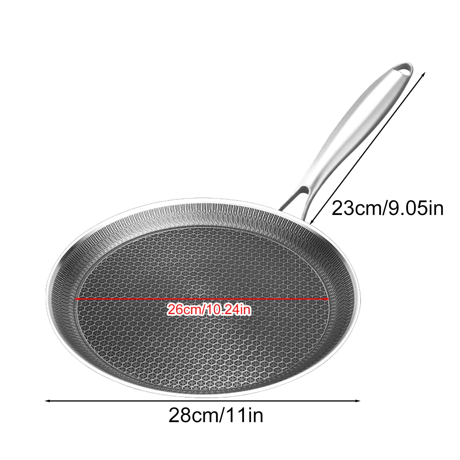 Sartén Para Tortitas | Plancha Con Revestimiento Antiaderente De Estructura De Panal | Sartén Antiadherente Para Huevos Y Tortitas | Ideal Para Desayuno, Cocina, Hogar, Campeggio Y Uso Exteriores
