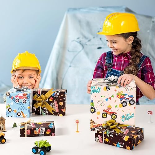 Vista 187 de WERNNSAI Rollos de papel de regalo de dinosaurios, 3 rollos de papel de regalo de dinosaurio rosa de 17 x 120 pulgadas, para bebés, niñas, Pink