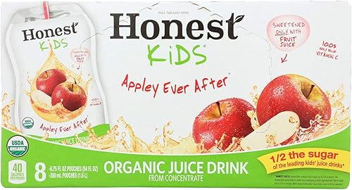 Honest - Bebida de jugo orgánico Honest Kids Appley Ever After (paquete de 6) 6