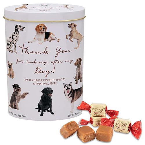 Gardiners of Scotland Lata de Fudge Artesanal 250g (8.82 oz), Fudge de Vainilla Thank You Dogs