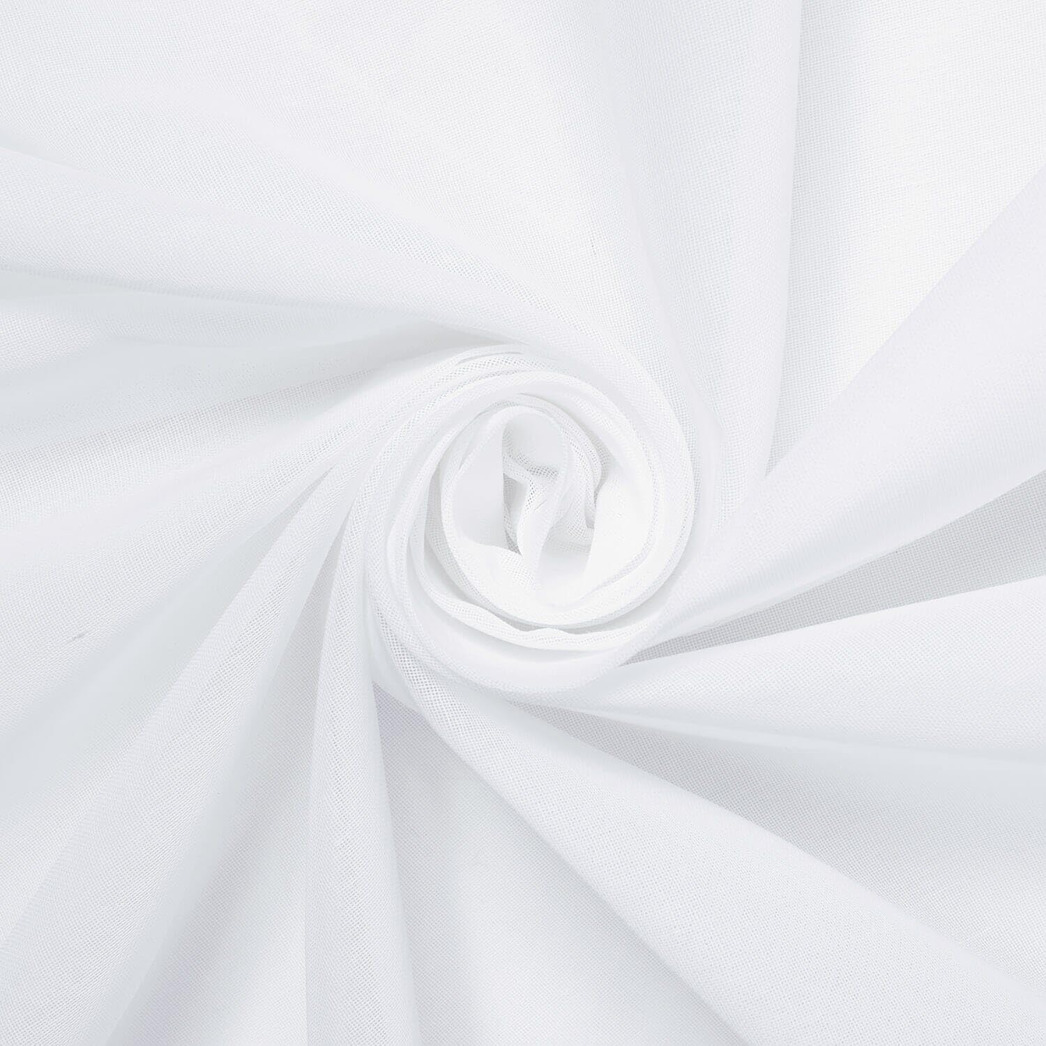 100% Cotton Voile Fabric Solid Pattern 60 (1 Yard, White)