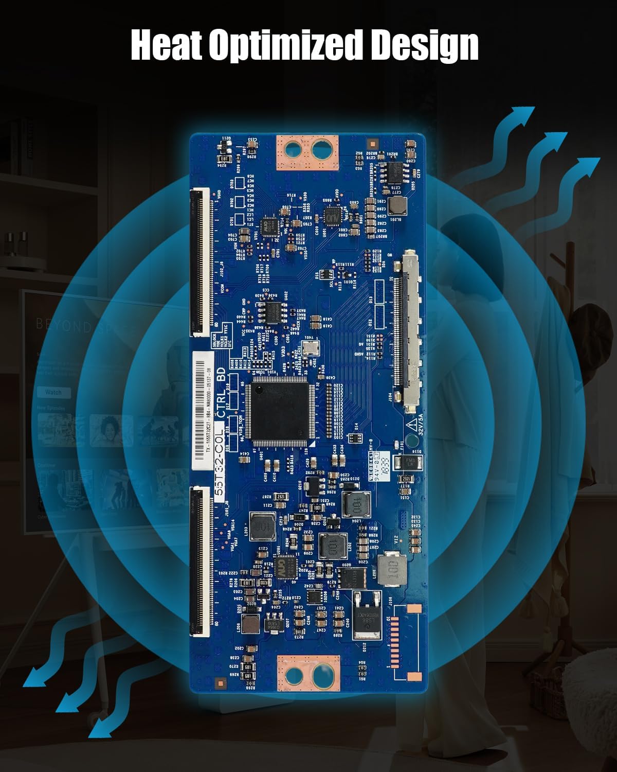 Logic Board Fit for 55T32-C0L 55T32-COL 4K 55 Inches Display High Performance Replacement Controller Board