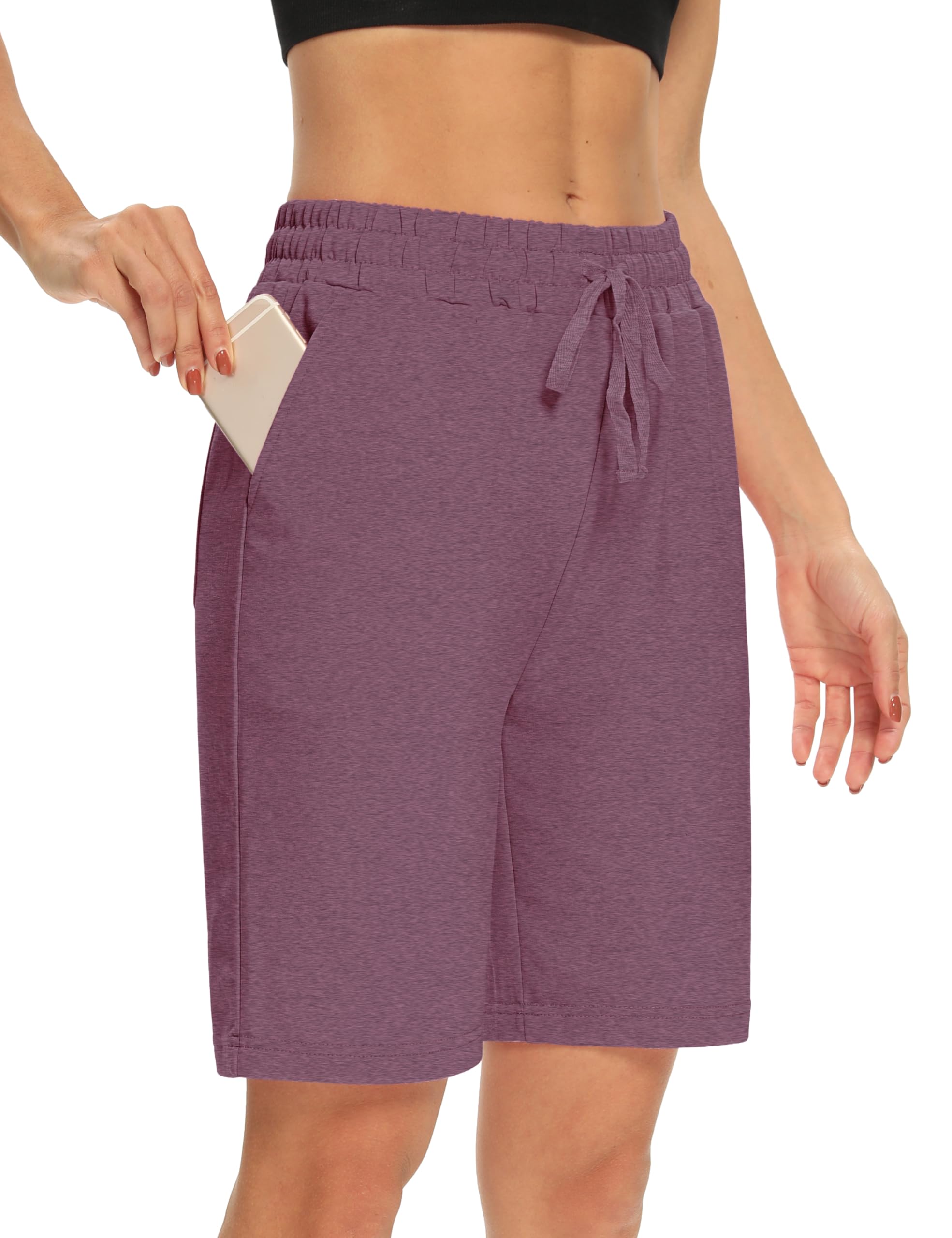 DIBAOLONG Womens Yoga Shorts Loose Comfy Drawstring Lounge Bermuda Shorts with 3 Pockets