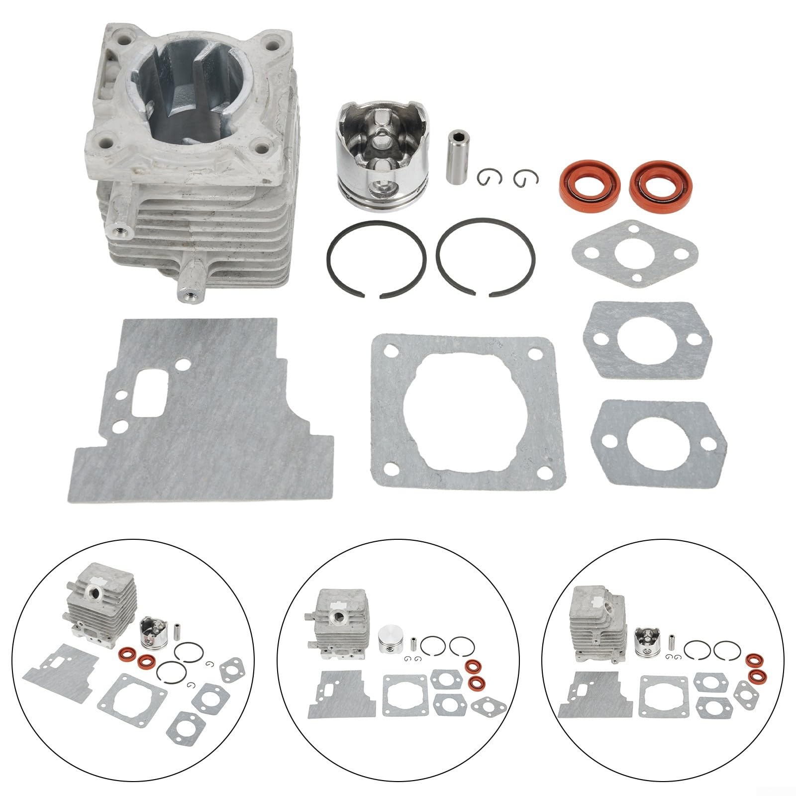 Kit de reconstrucción de motor de recortadora de cuerdas, anillos de montaje de pistón de cilindro, piezas de repuesto para FS85 FS85R FS85T FS85RX