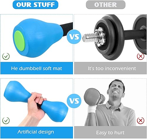 Miniatura 7 de Alipis 2pcs Adjustable Women's Padded Hand Barbells for Pool Fitness and Home Workout Lightweight Water Dumbbells for Aquatic Exercise and Muscle