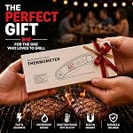 Thermomètre alimentaire Thermimètre de viande rechargeable Thermométrie de cuisine numérique - Rapide & Thermomètre alimentaire précis pour la cuisine, Thermometre de Grill, Cadeau d'anniversaire pour mari, Papa, Hommes