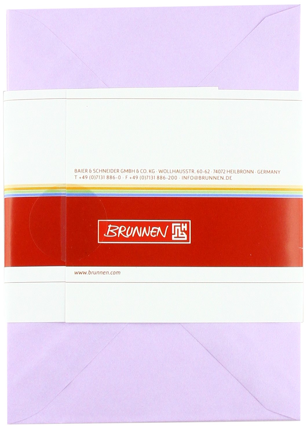 Brunnen Briefumschläge Universalpapier C6, Mittelrot – 10 Stück Mit Seidenfutter, Für Drucker & Handbeschriftung