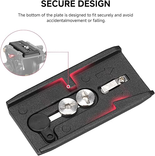 Miniatura 3 de AVELLA Universal Sliding Quick Release Plate Replacement Camera Mount with 1/4 Inch and 3/8 Inch Mounting Screws for V501 V504Fluid Head，Length:
