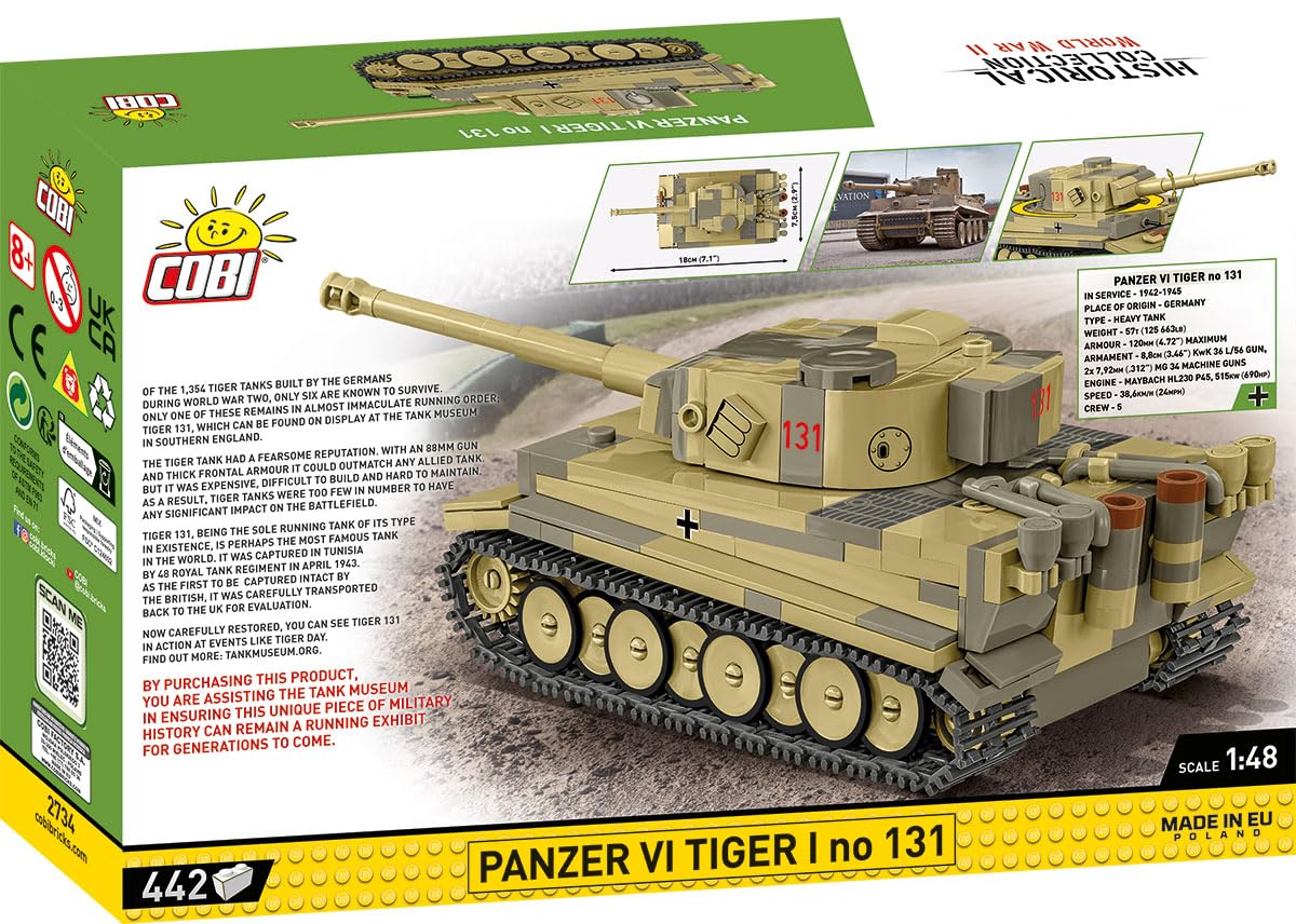 COBI Collezione Storica WWII Panzer VI Tiger 1 n. 131 Tank