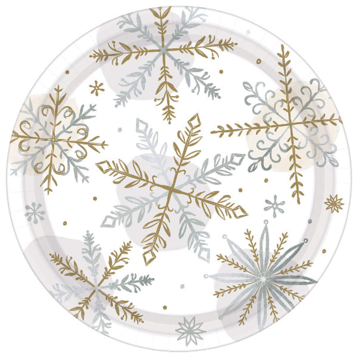 Plaques métalliques rondes de Noël 96 ct pour décor de table de fête hivernale