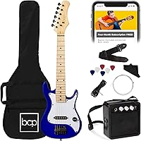 Vista 10 de Best Choice Products - Kit de guitarra eléctrica infantil de 30 pulgadas para principiantes con amplificador de 5W, correa, funda, cuerdas y púas