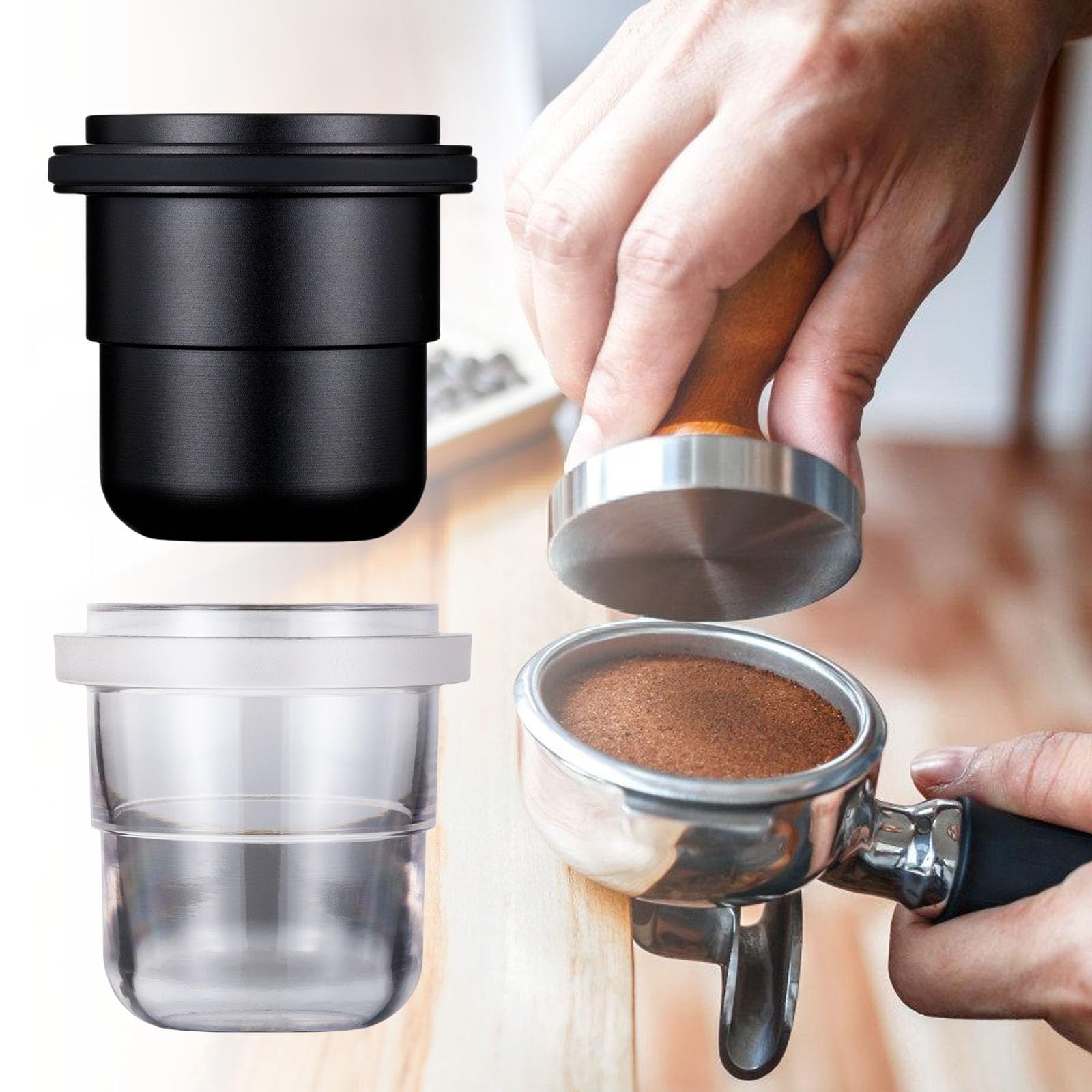 Espresso Dosierbecher Kaffeeschüssel Tasse Kunststoff Textur Zubehör Geeignet Für Maschinen Kaffee Dosiertrichter