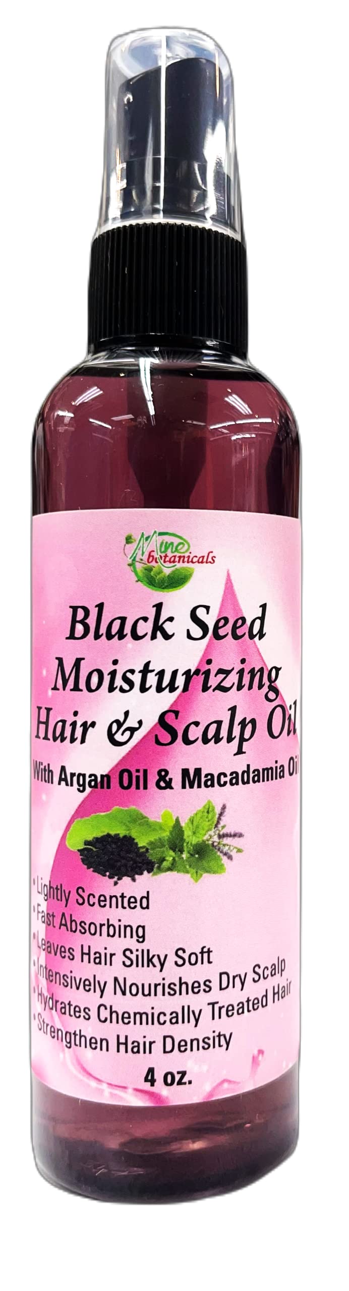 Mine Botanicals Black Seed Moisturizing Hair & Scalp Oil with argan oil & macadamia oil