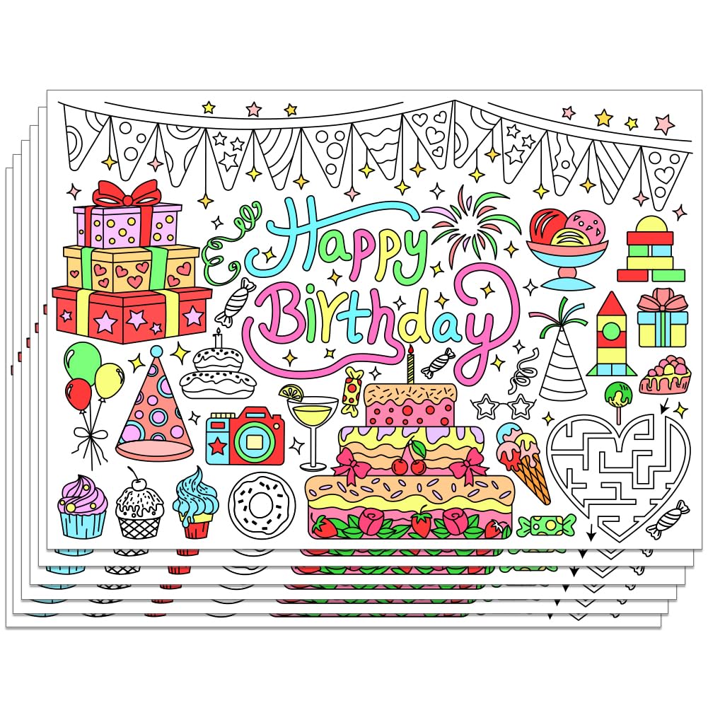 Set de table à colorier pour occuper les enfants calmement pendant les repas de fête