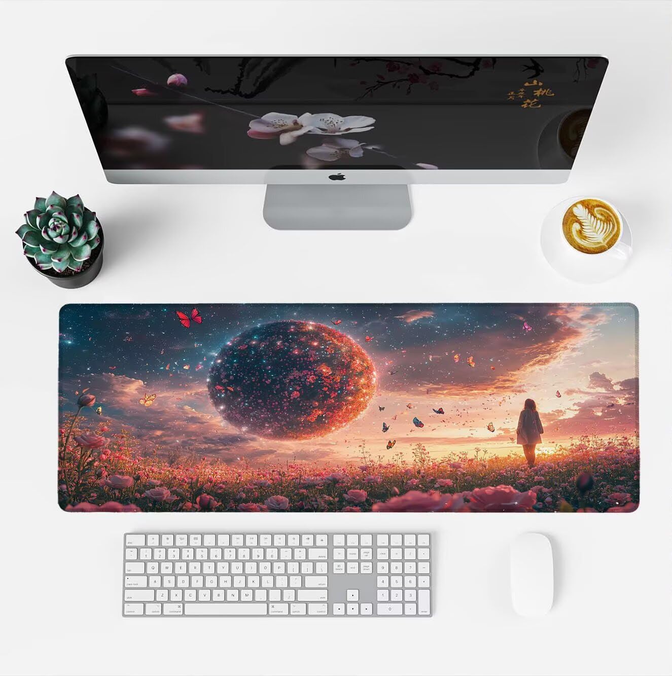 Podkładka pod mysz, podkładka pod mysz XXL 1500 x 800 mm podkładka pod mysz dla graczy, wodoodporna gumowa podstawa, duża podkładka pod mysz do gier na biurko szyte krawędzie wodoodporna