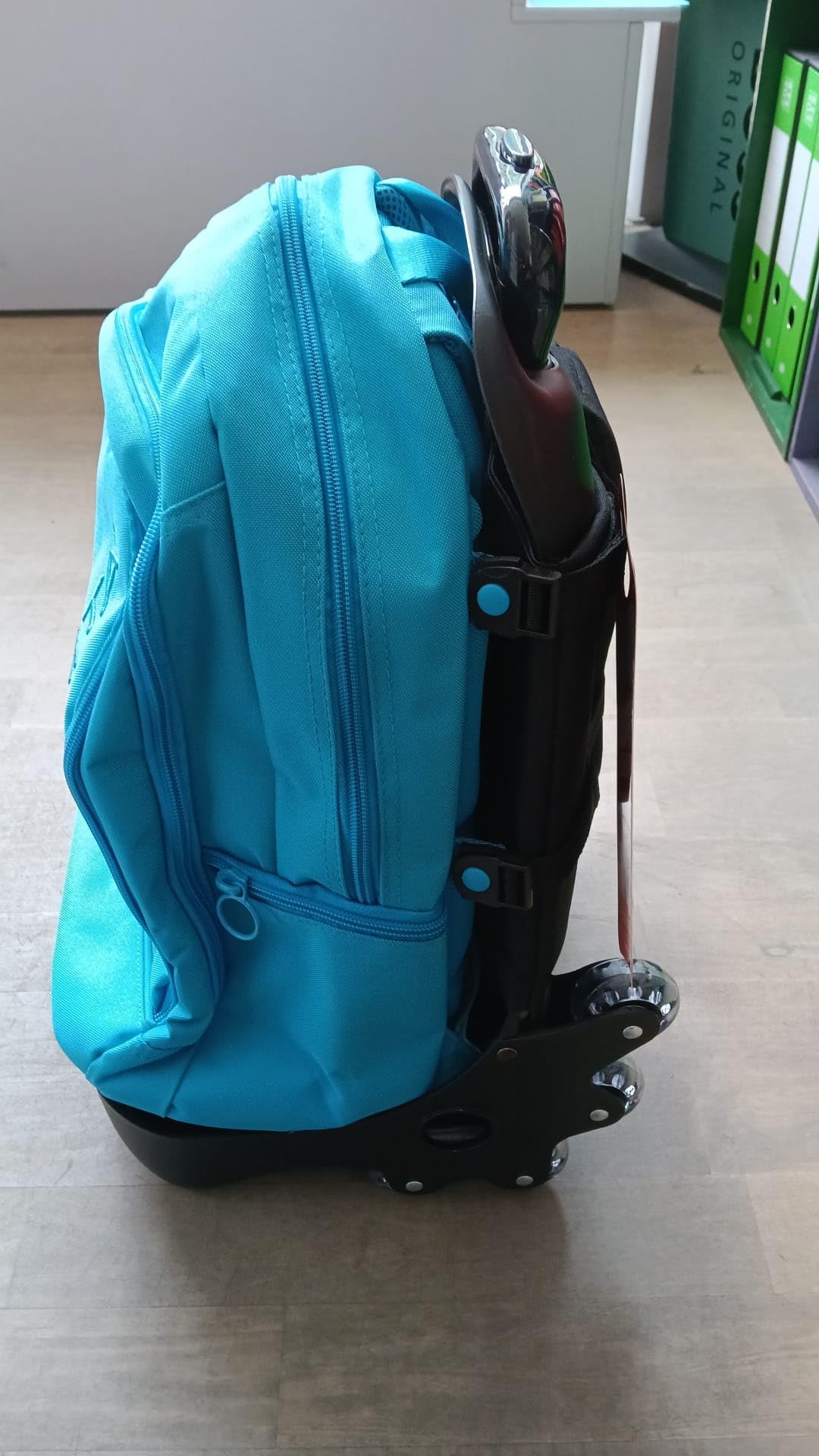 tinta unita Trolley Zaino Scuola Dream Cross, blu azzurro Sganciabile NUOVE RUOTE SALI SCALE con carrello amovibile TINTAUNITA Pool Over
