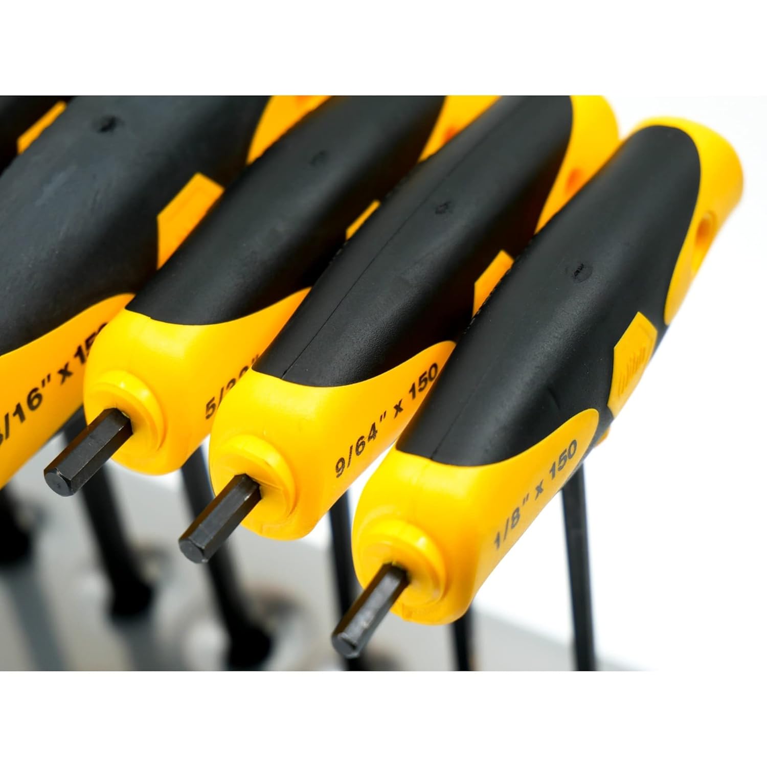 Wiha 33499 Inch T-Handle Set Soft Grip Ball End Hex, 8-Piece