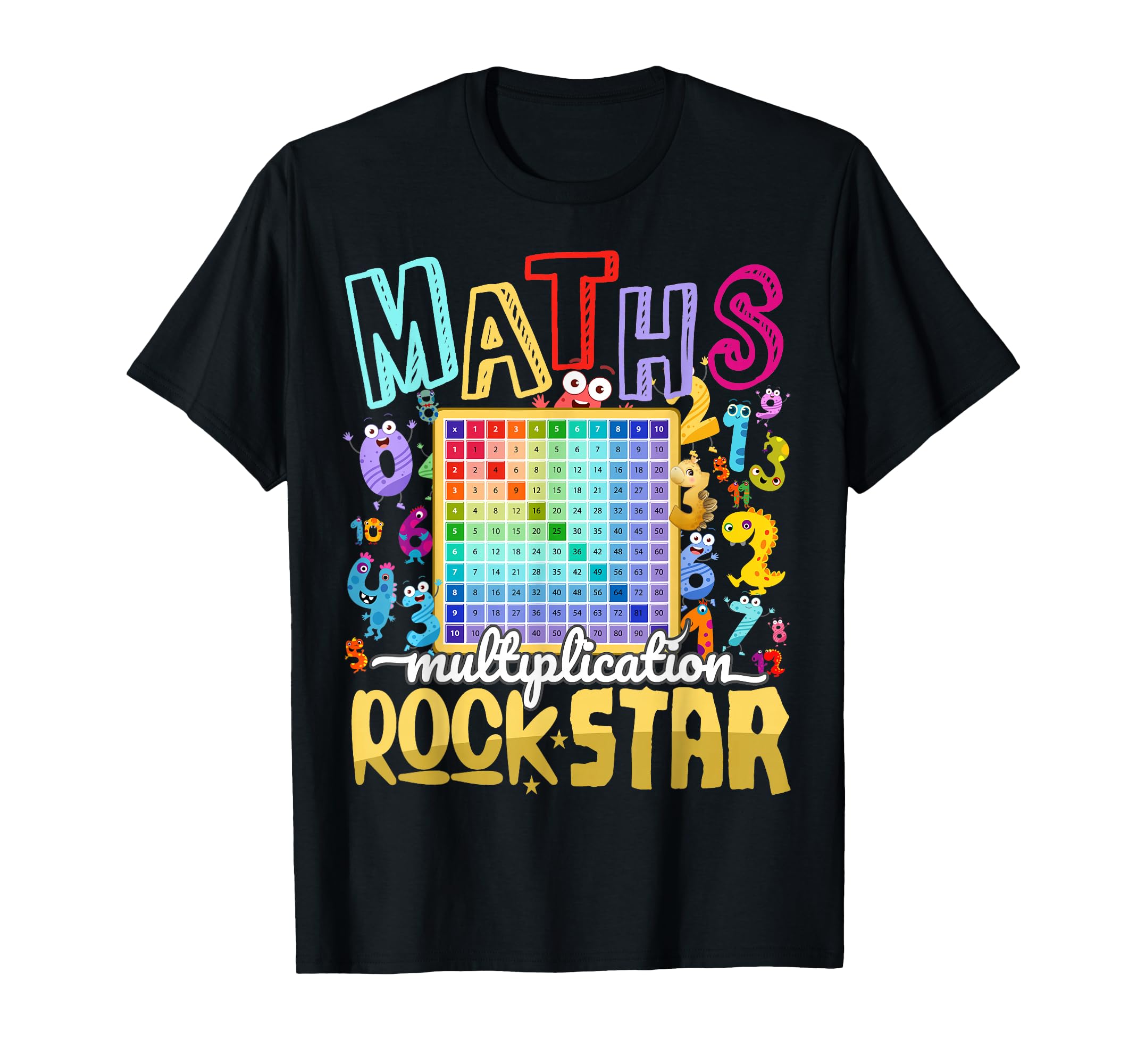 Maths Day Costume Idea For Kids & Numbers Maths Rockstar T-Shirt