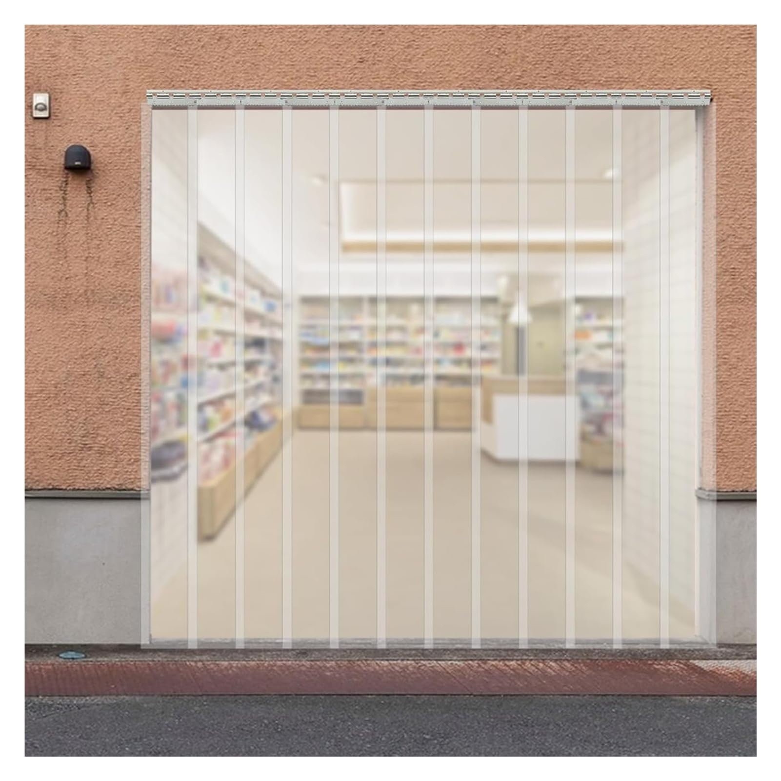 Rideau en PVC Transparent, Rideaux À Lamelles en PVC Rideau Lamelle Plastique Rideau Laniere PVC Convient aux Couloirs Hall, Partitions Transparentes(150x230cm/59.05x90.55in)