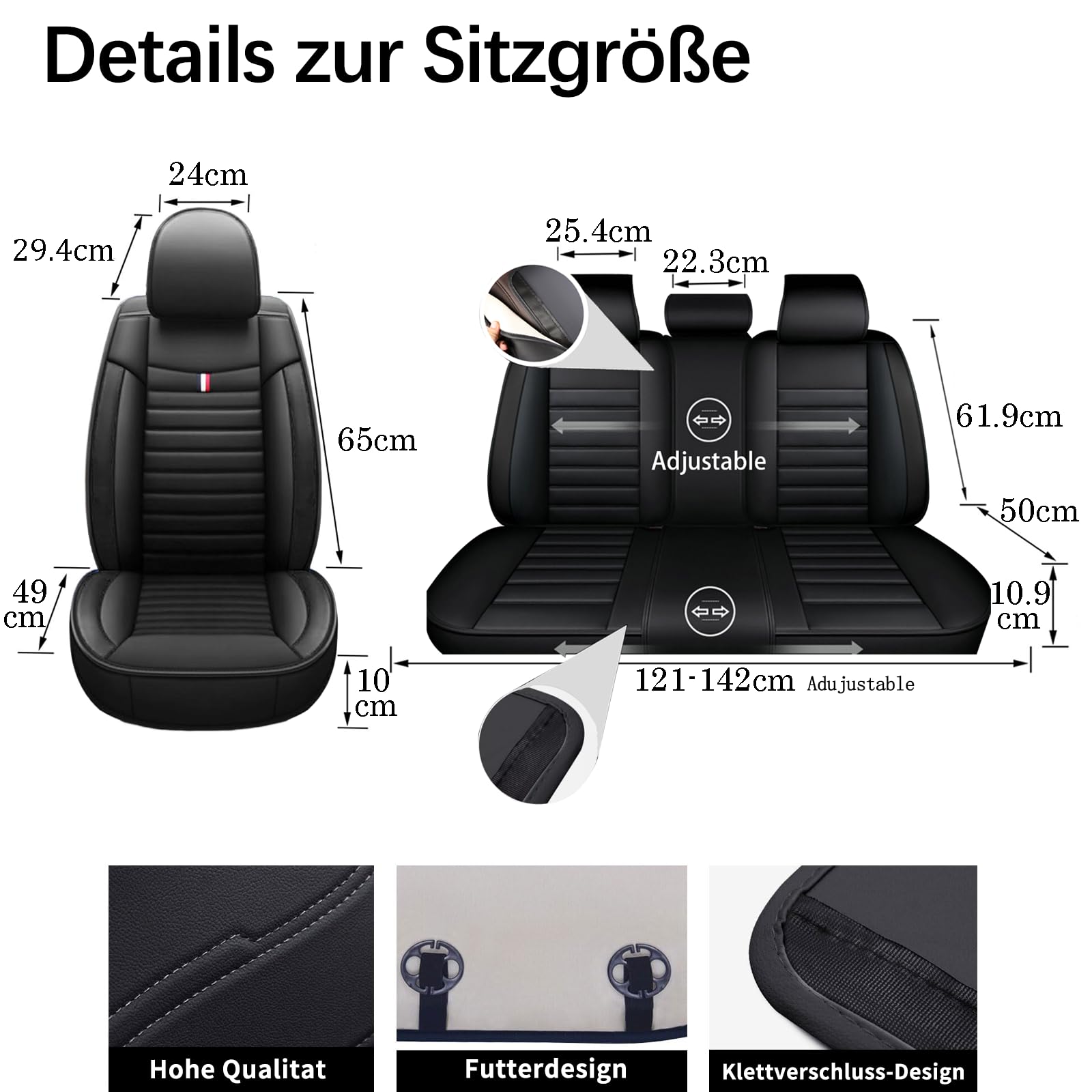 Chifeng Lot De 5 Housses De Siège De Voiture Universelles En Cuir Pour Renault Captur Clio Kadjar Koleos Megane Twingo - Respirantes, Résistantes à La Saleté Et à L'usure (bleu
