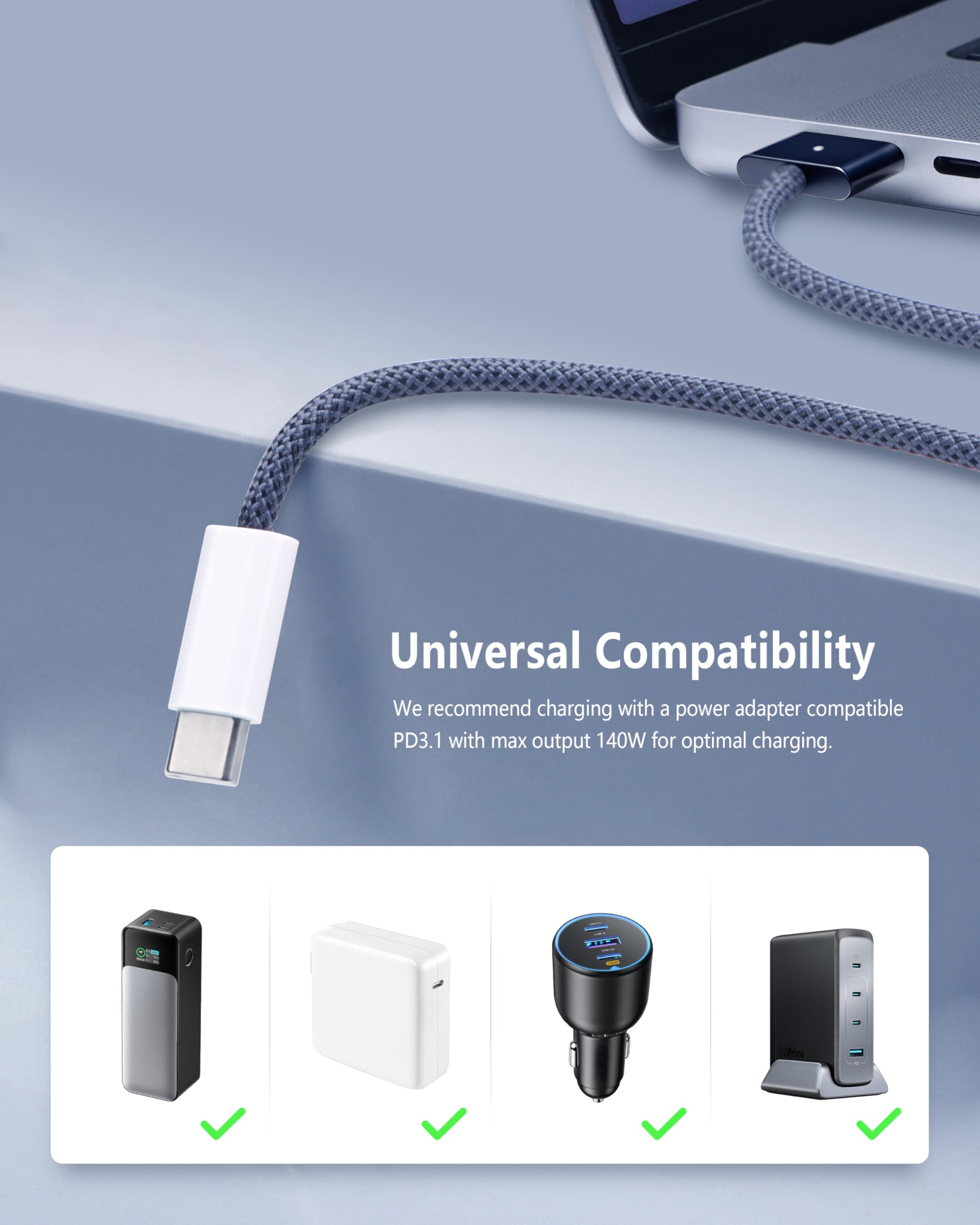 Amazon.com: DERLULU Magnetic Charger Cable for MacBook Air & Pro