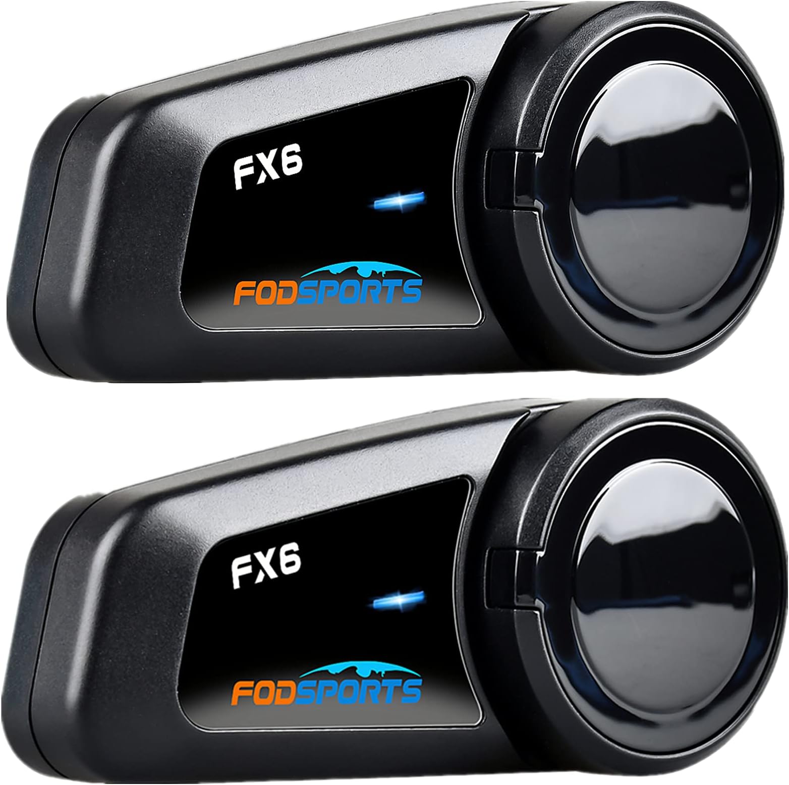 Motorcycle Bluetooth Headset FX6 1000m 6 Riders Group Motorbike Intercom Universal Bluetooth Motorcycle Helmet Communication System FM/Hard & Soft Mic/Voice Dial/Usable While Charge