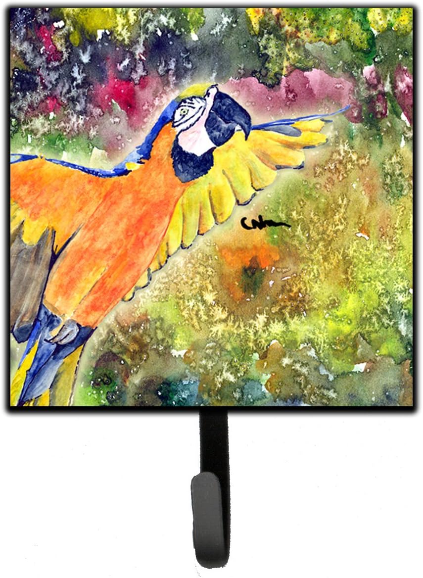 Caroline's Treasures 8602SH4 Bird-Parrot Leash Holder or Key Hook, Small, Multicolor