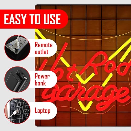Miniatura 4 de Letrero de neón para garaje con barra caliente, luz de neón LED para garaje, garaje, para decoración de pared, letrero de neón regulable para