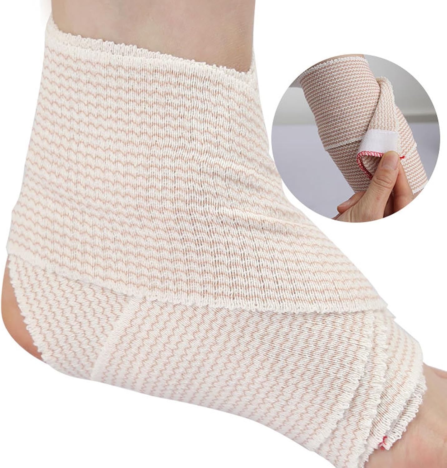 Elastic Bandage Wrap,Comfortable Breathable Reusable Athletic Compression Roll Compression Bandage Wrap Athletic Compression Roll for Sport