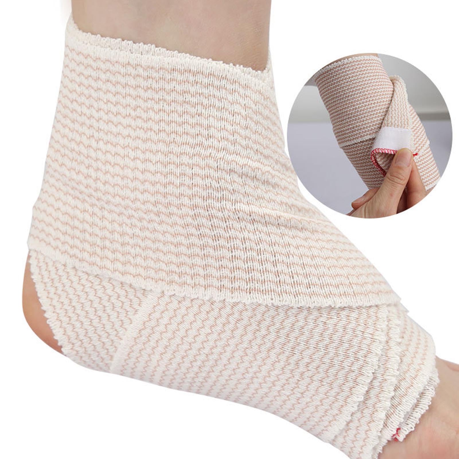6 Pièces Bandages Élastiques De Compression Avec Clips - Soutien Poignets, Chevilles Et Genoux