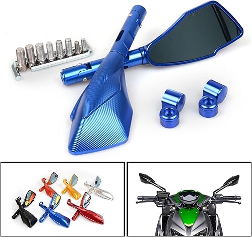 Miniatura 2 de Espejo universal M8 M10 CNC aluminio motocicleta retrovisor lateral espejo para Yamaha Mt 03 Mt 07 Mt 09 Xj6 Ybr 125 R1 R3 R6 R125 R25 (color rojo,