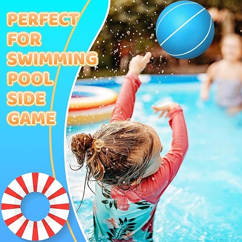 Miniatura 6 de Mini baloncesto para interior, mini aro de baloncesto de 7 pulgadas, de goma suave, juguete de repuesto para niños y adultos, pelota de playa para